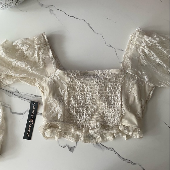 NWT Lace corset long sleeve top - Picture 3 of 5